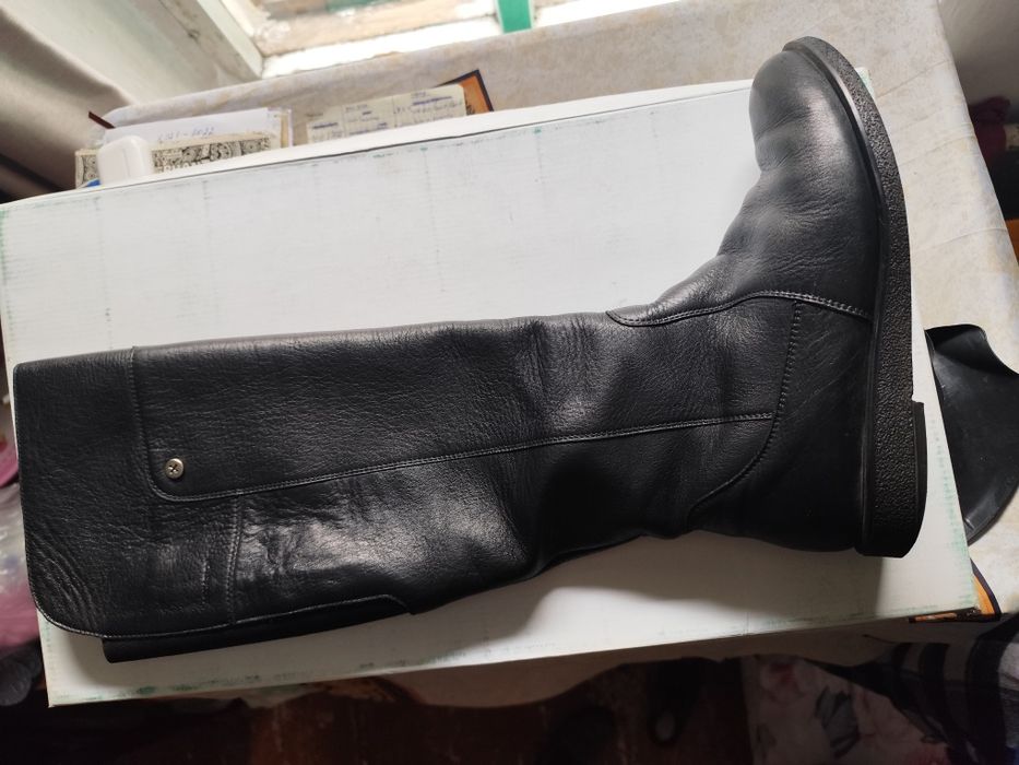 Сапоги кожаные женские