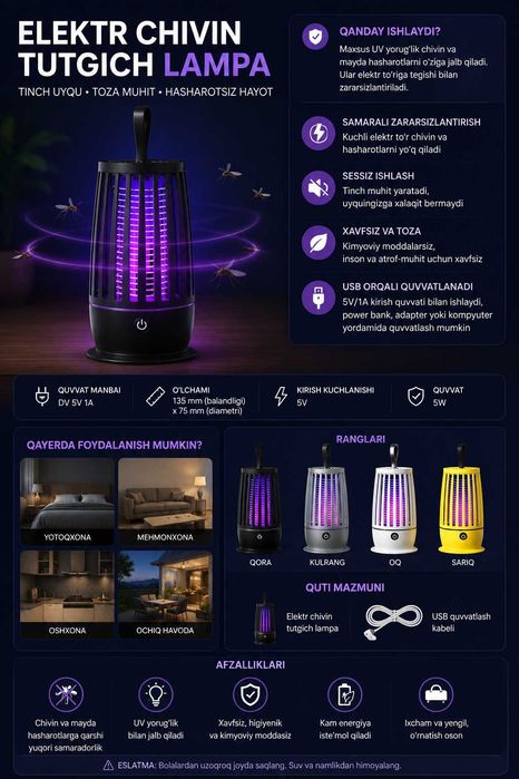 Chivin tutgich lampa / Лампа от комаров