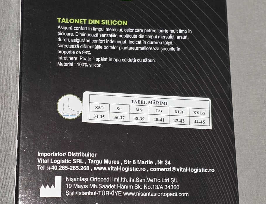 Talonete branțuri din silicon Vitalmed L 40-41