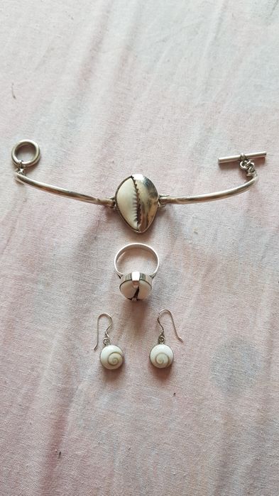 Set dama argint 925 scoica inel,bratara si cercei mexic,apx 35 grame