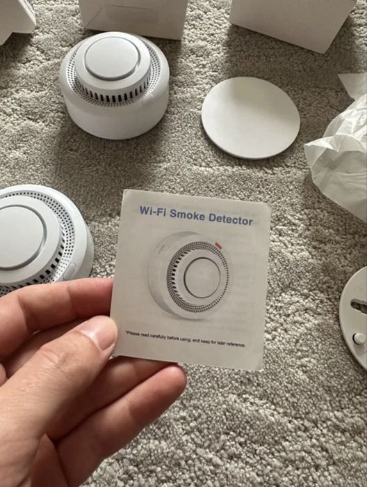 Detector fum fara fir cu wi fi 5 bucati
