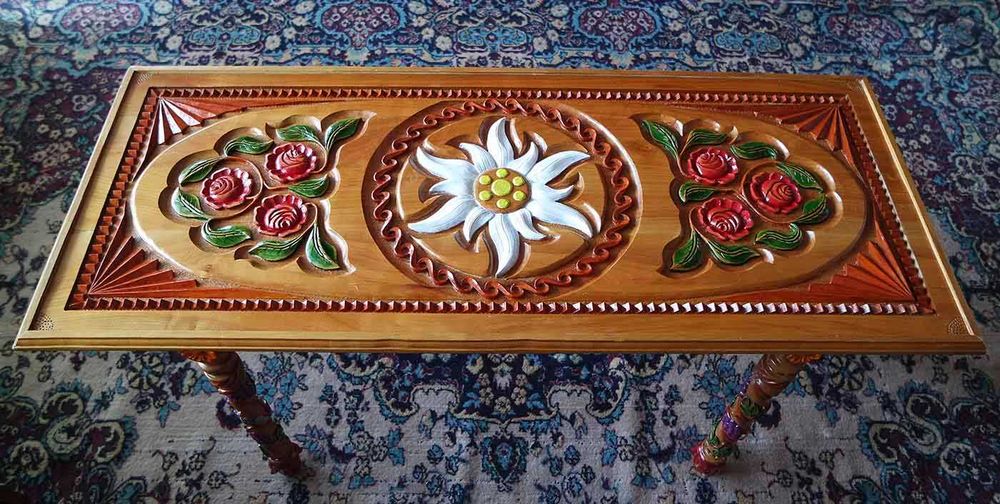 Холна масичка, дърворезба, ръчна изработка