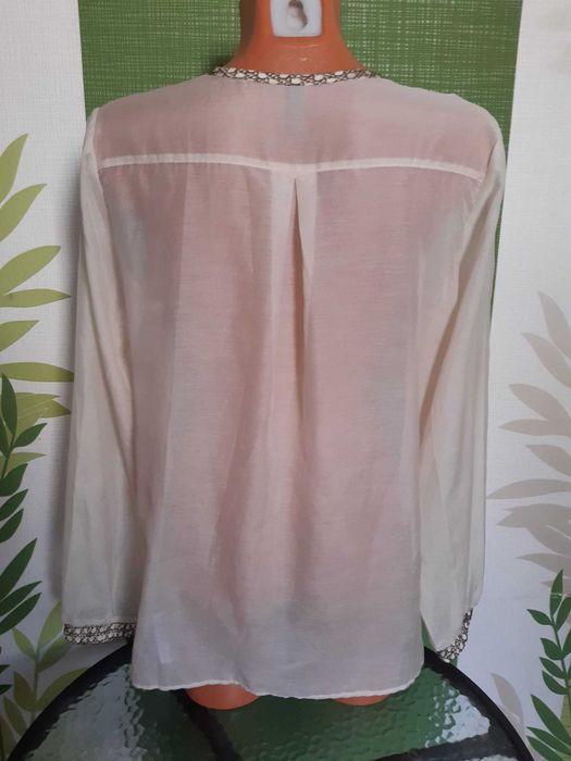 Bluză Intimissimi lejeră cu mânecă lungă, transparentă, marimea M