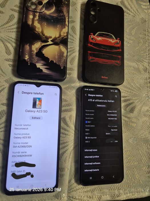 Samsung Galaxy A 15 și A 23 5G