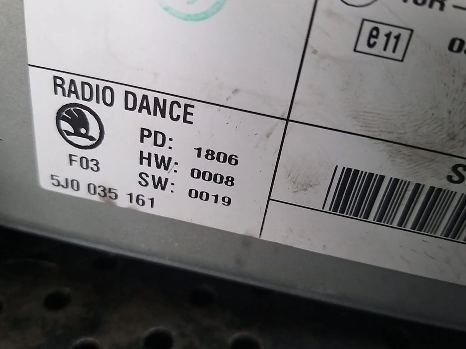 Radio cd player skoda fabia 2 5j 5j0035161