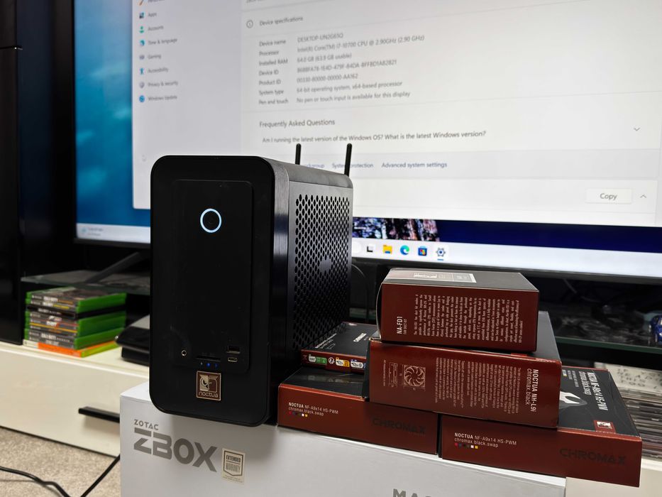 ZOTAC MAGNUS ONE мини геймърски компютър 7-10700, 64GB RAM, RX 580