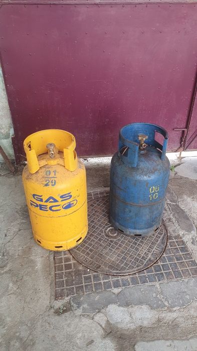 Butelie gaz gpl cu guler galbena/albastra