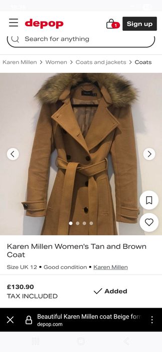 Palton Karen Millen mărime 38