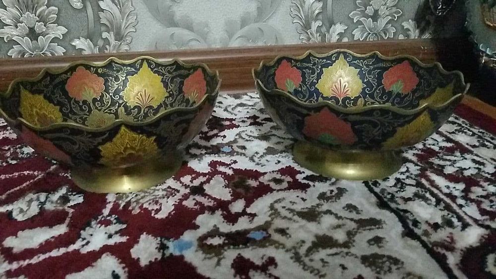Фруктовница латунная, Индия — редкий коллекционный экземпляр
