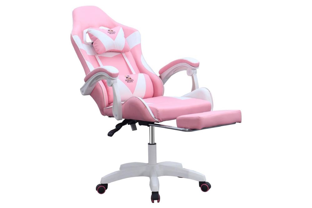 Scaun gaming ergonomic roz, rosu, negru, gri, verde, blue