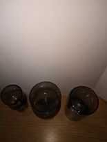 Сервиз чаши от опушено стъкло - 35 броя