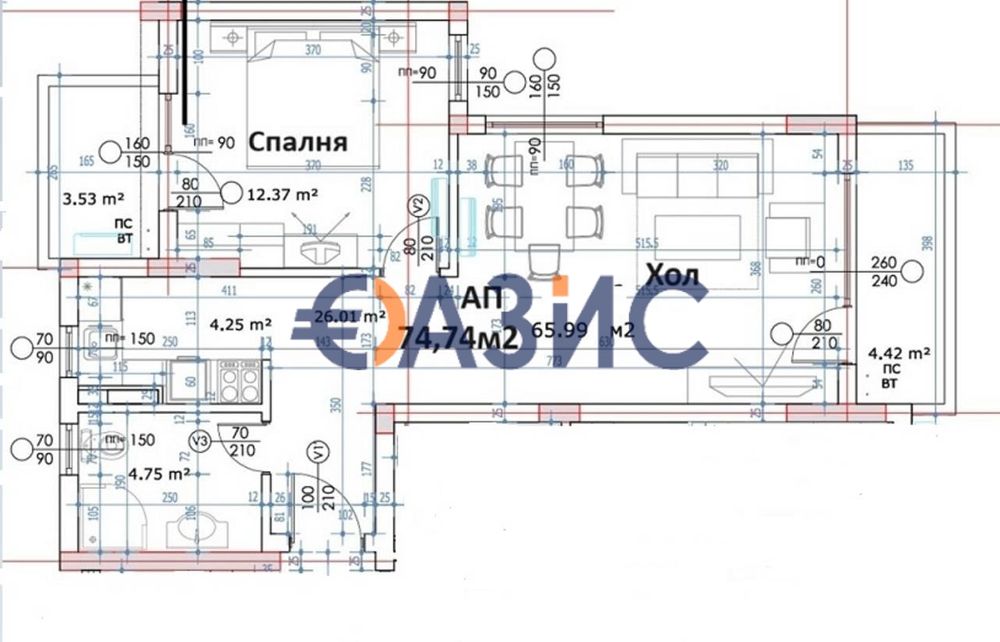 Продава се Двустаен апартамент в с. Равда, Област Бургас - 74 кв.м за 1256 €/кв.м - Снимка #4