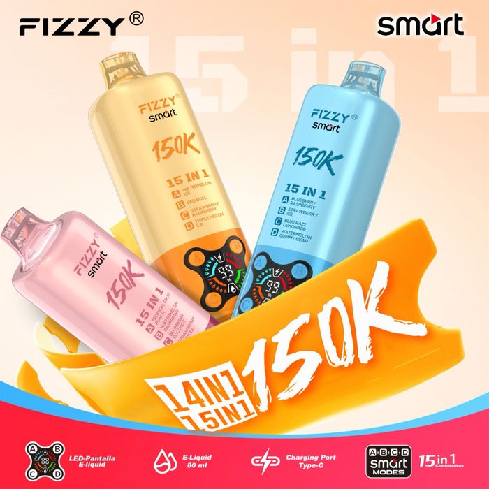 Vape 150k/150,000 15 in 1 reincarcabil special schimbi aroma din buton