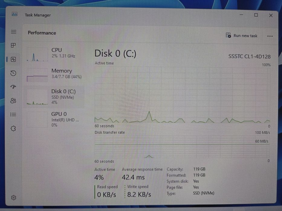 I3 1215U 8GB DDR4 SSD 120GB