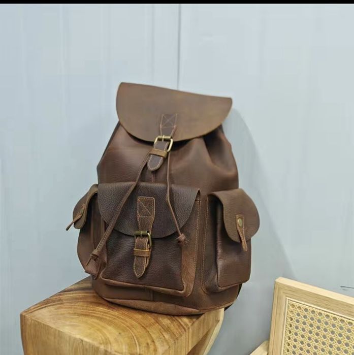 Натуральный кожаный рюкзак.