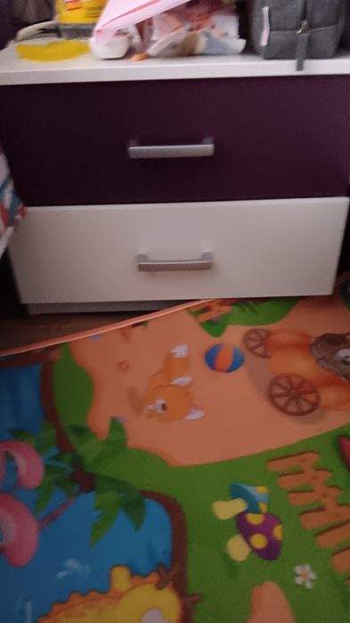 Спалня Айко бял мат и тъмно лилаво