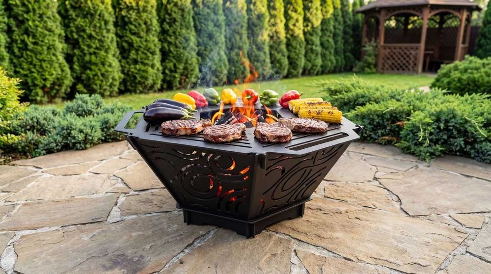 Grătar Hexagonal Premium din Tablă de Oțel 3 mm – Montabil