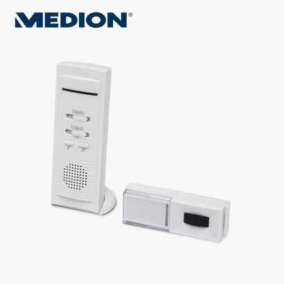 Безжичен звънец MEDION MD16179 до 100 метра черен и бял