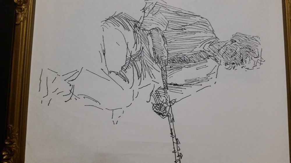 Черно бяла графика. Няма подпис, но Вл. Димитров обикновено не се е подписвал.