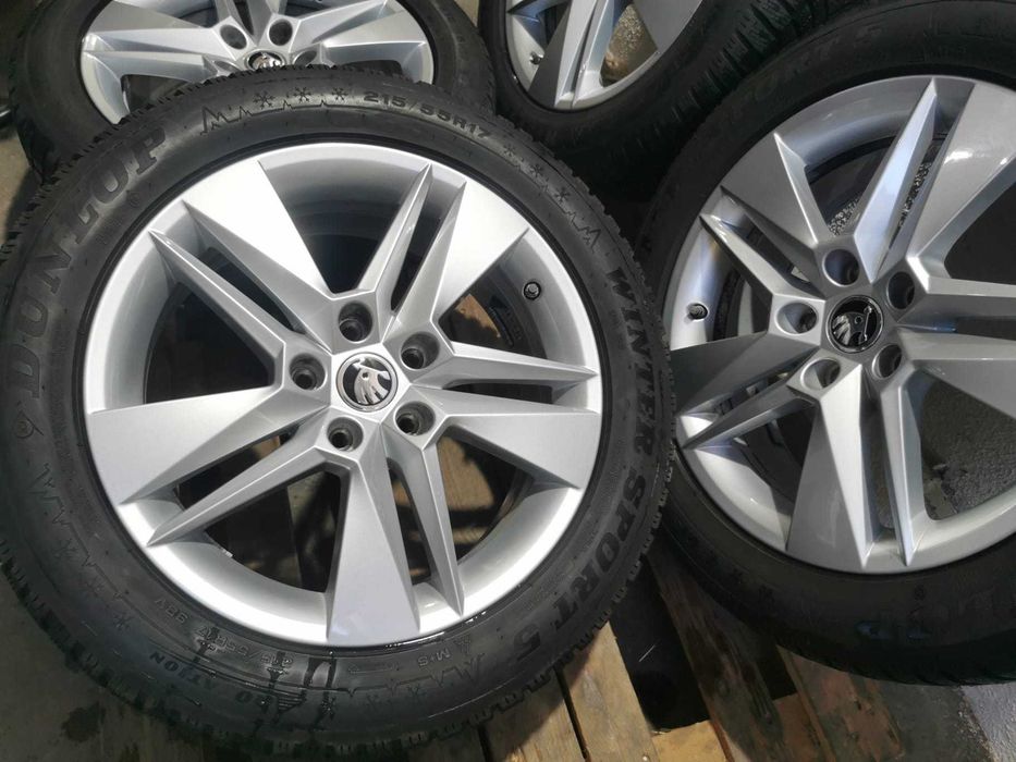 Jante Originale Skoda Superb III . R 17 cu anvelope de iarna