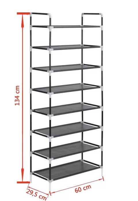 Pantofar vidaXL 8 rafturi, 60x29,5x134 cm, nou
