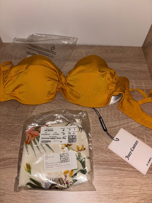 Costum de baie tropical yellow 2 piese
