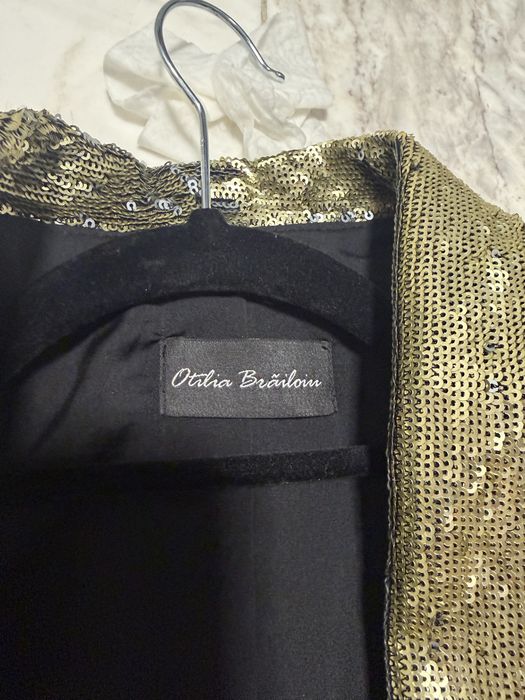 Sacou cu paiete aurii S/M - Otilia Brailoiu