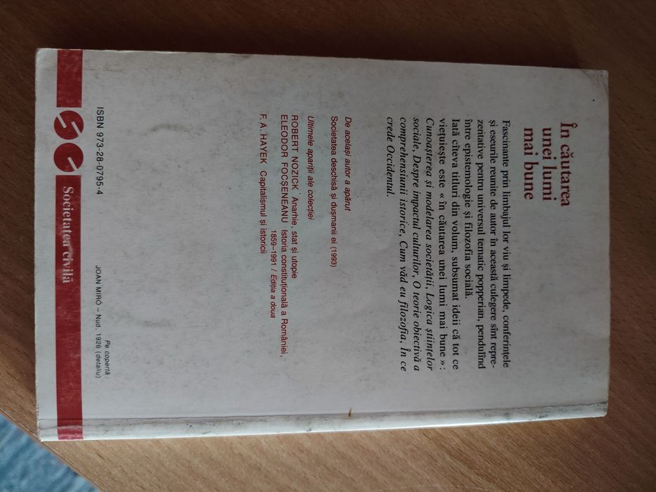 În căutarea unei lumi mai bune de Karl R. Popper