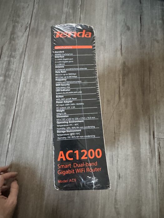 Tenda AC9 wireless router, Gigabit 1200Mbps, Dual-Band