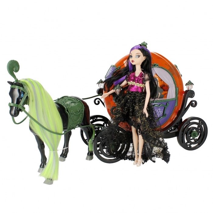 Комплект кукли с количка, многоцветен, 60x34x20см