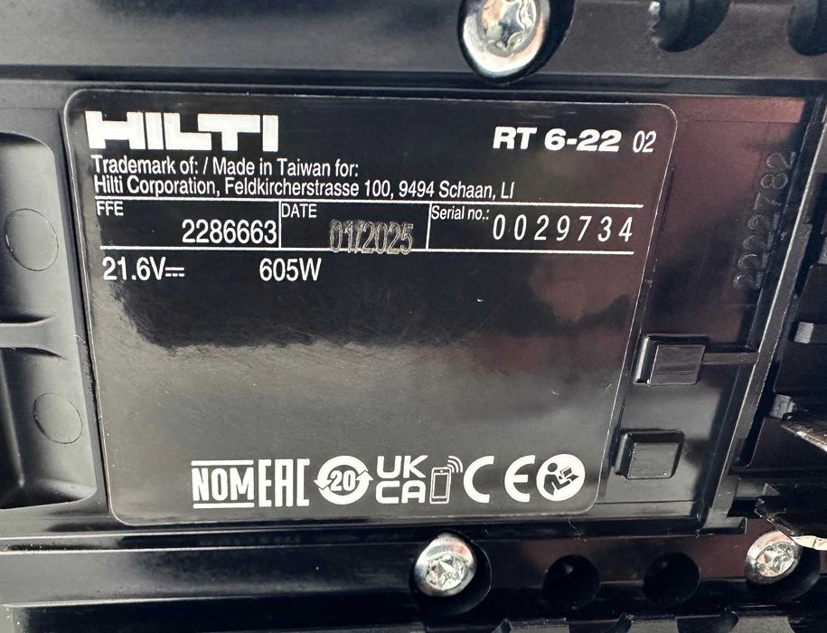 Hilti RT 6-22 Nuron - Безчеткова нитачка 2025г като нова!