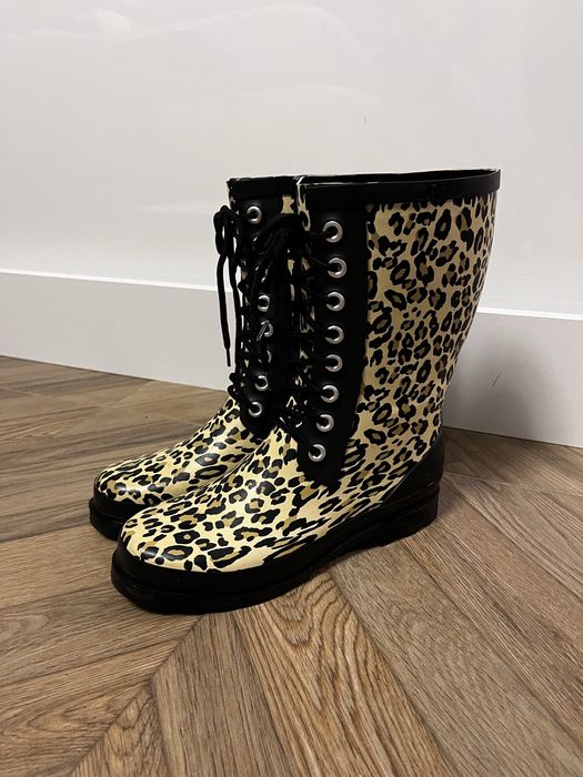 Cizme de cauciuc stil leopard 39