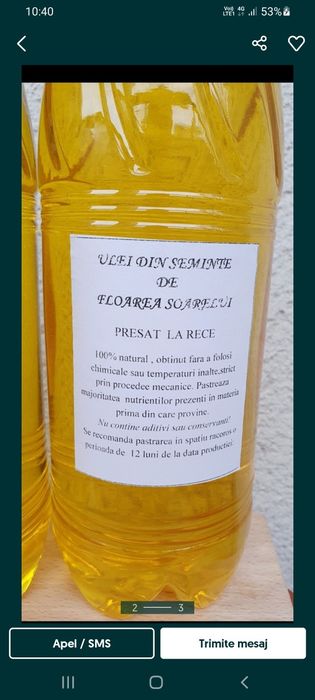 Am adus marfa proaspata ulei presat la rece