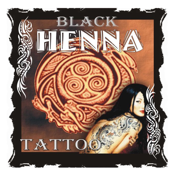 КЪНА/ХЕННА  черна за временни ТАТТОО и декориране на тяло. Внос Индия
