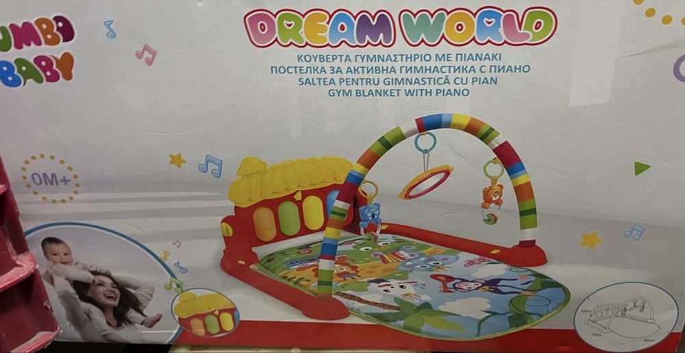 Saltea interactiva cu pian pentru bebelusi