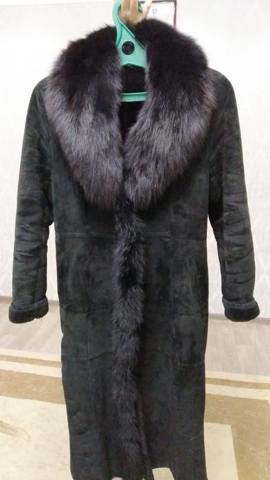 дублёнка зимняя черная