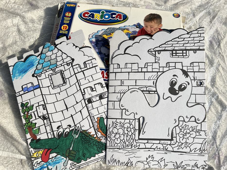 Замок раскраска объёмный