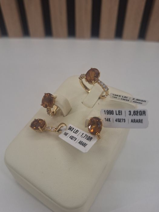 Set Inel/Cercei/Pandant Aur 14K 2,80Gr/3,62Gr/1,71Gr  #45286/73/79