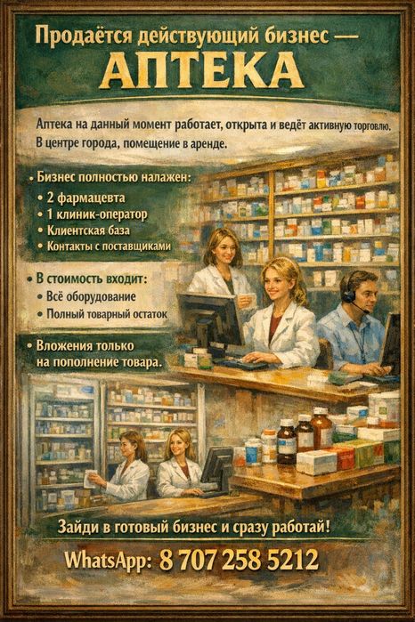 Продаётся готовый бизнес Аптека!