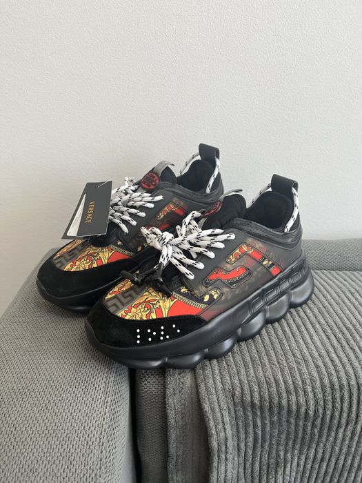 Versace Chain Negru si Rosu