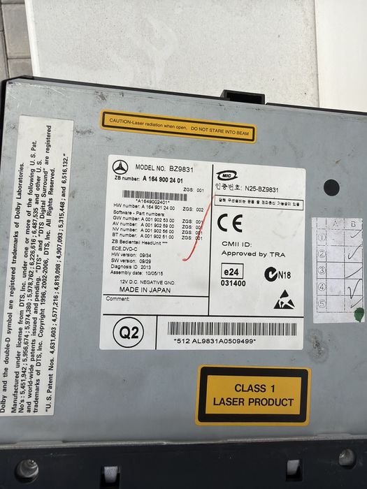 Navigație Mercedes ML W164 COMAND NTG2.5 A1649002401 testată