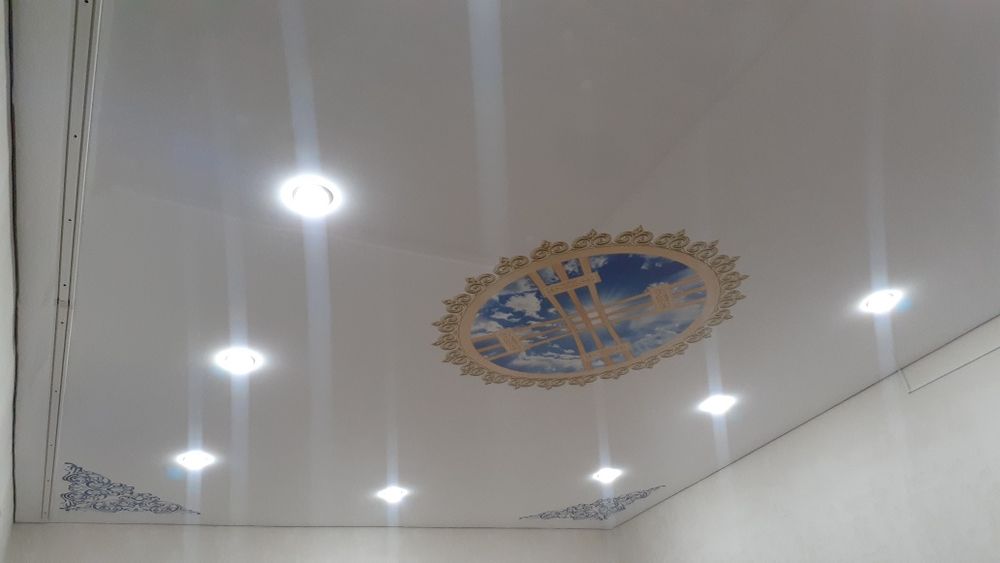 натяжные потолки  1800