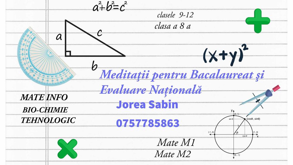 Meditații Matematică pentru Bacalaureat şi Evaluare Națională