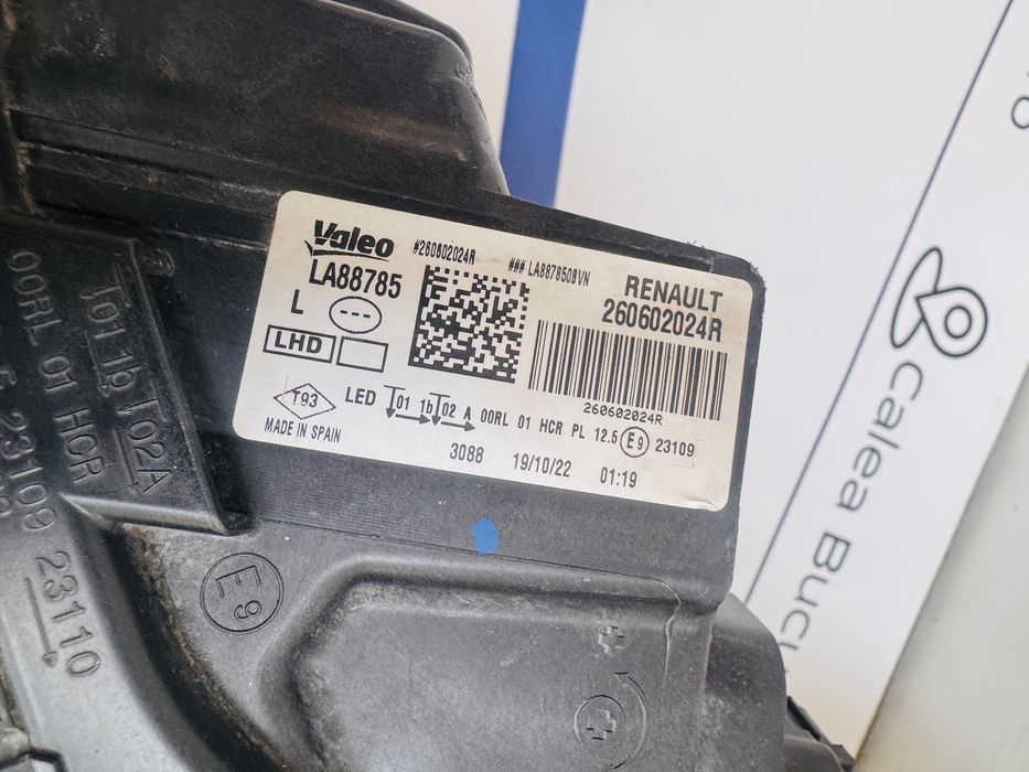 Far stanga led Renault Megane 4 facelift dupa 2020 cod 260602024R