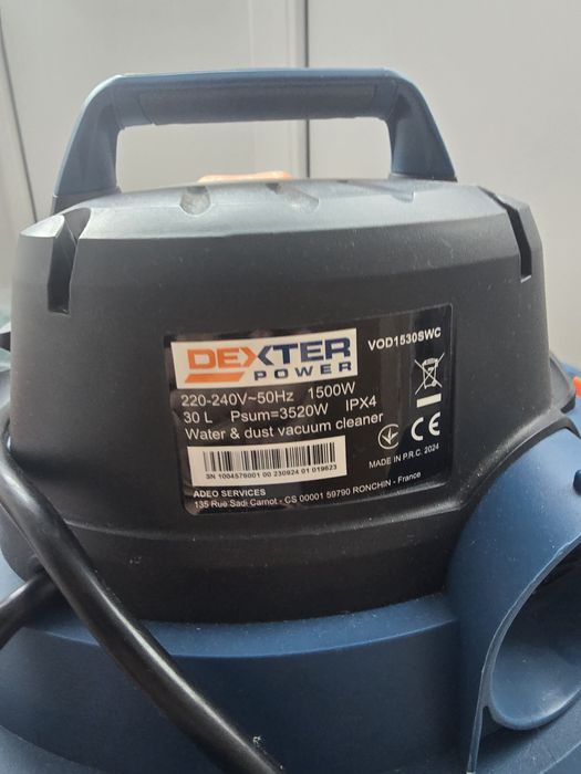 Aspirator Umed/Uscat Dexter, 30 litri, 1500w ideal pentru apa/sobe/cen