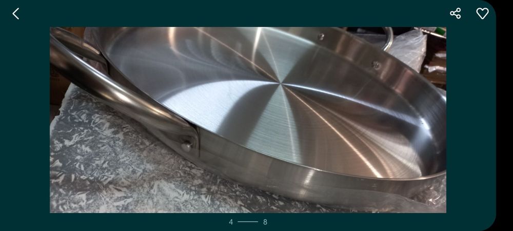 Tavă/ Grill inox alimentar fi 55 cm x 5,5 mm Promo 239 lei