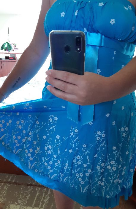 Rochie albastra dama - L
