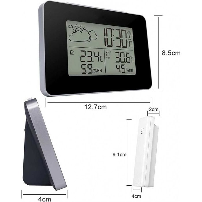 FJ3364 Дигитален LED часовник, с радио ,термометър, хидрометър