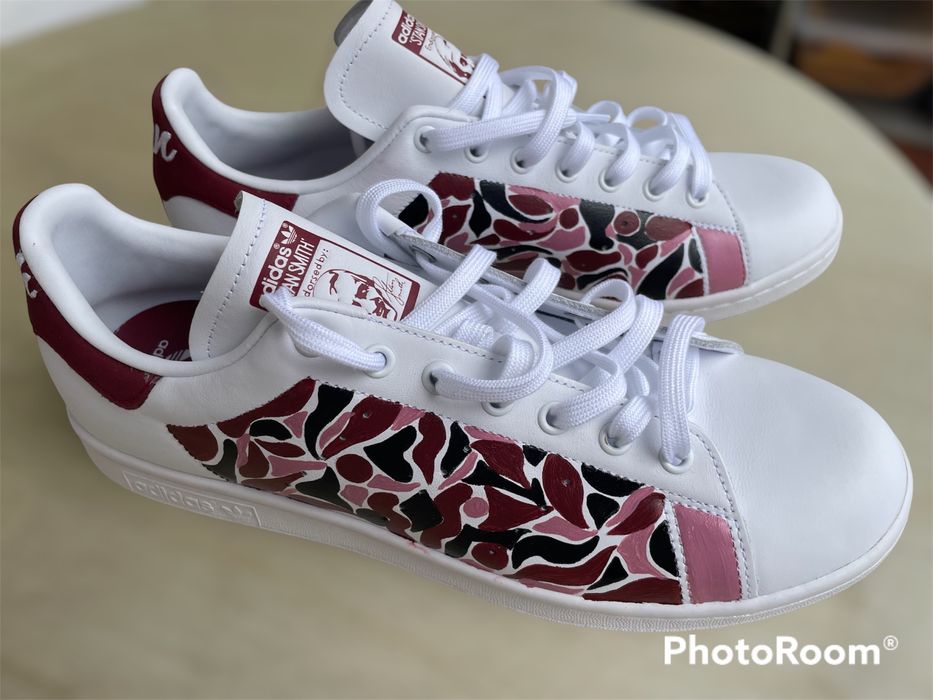 Adidas обувки Stan Smith ръчно рисувани