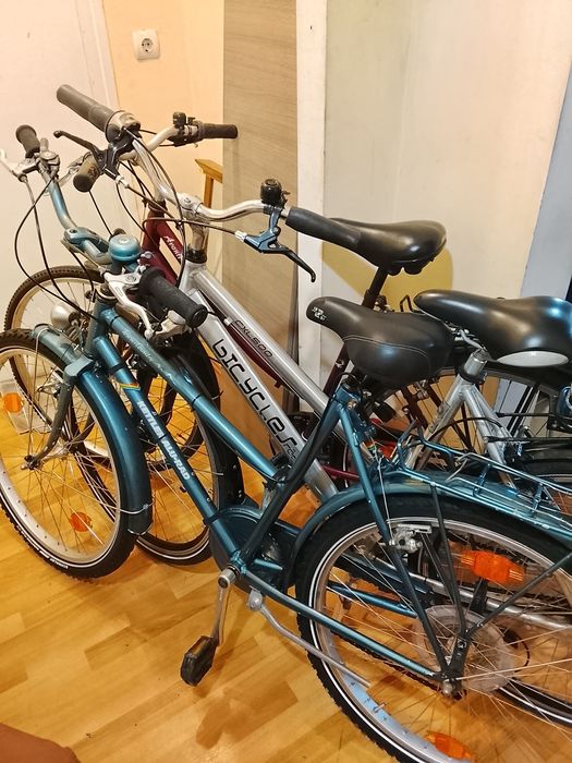 Bicicleta damă și bicicleta cu cadru
